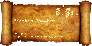 Beczkes Zsombor névjegykártya